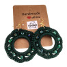 Goudkleur RVS Haakoorbellen Groene Crochet Oorbellen Lengte 63mm