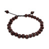 Unisex Armband met Houtkralen en RVS - Polslengte 16 tot 18 cm