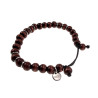 Unisex Armband met Houtkralen en RVS - Polslengte 16 tot 18 cm
