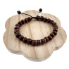 Unisex Armband met Houtkralen en RVS - Polslengte 16 tot 18 cm