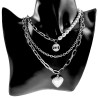 RVS Ketting met Parels, LOVE Hanger en Hart voor Fotos - 45cm tot 50cm