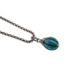 Natuurlijke Turquoise Steen hanger Dames - Gepolijst RVS - Handgemaakt