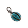 RVS Jasseron-Ketting + Turquoise Steen Hanger - Handgemaakt door esde2