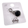 RVS Jasseron-Ketting + Lavasteen Steen Hanger - Handgemaakt door esde2