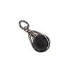 RVS Jasseron-Ketting + Lavasteen Steen Hanger - Handgemaakt door esde2