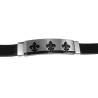 Heren Siliconen Armband en Bicolor RVS - Fleur-de-Lis Design Zwart PVD