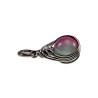Maansteen Hanger in Groen en Fuchsia Hanger Dames - RVS - Handgemaakt