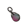 RVS Jasseron-Ketting + Maansteen Hanger in Groen en Fuchsia Dames