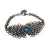Exclusieve RVS Chainmaille Armband met Blauwe Natuursteen - esde2