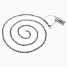 RVS Jasseron-Ketting + Maansteen Hanger in Paarse en Lichtbruine Dames