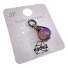 Maansteen Hanger in Paarse en Lichtbruine Hanger - RVS - Handgemaakt