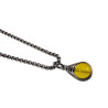 Elegante Dames Hanger met Geel Kristal - RVS - Handgemaakt door esde2