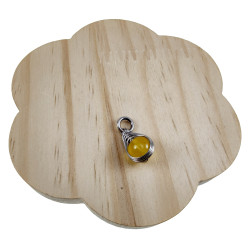 Elegante Dames Hanger met Geel Kristal - RVS - Handgemaakt door esde2