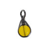 Elegante Dames Hanger met Geel Kristal - RVS - Handgemaakt door esde2