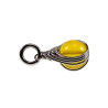 Elegante Dames Hanger met Geel Kristal - RVS - Handgemaakt door esde2