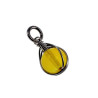 Elegante Dames Hanger met Geel Kristal - RVS - Handgemaakt door esde2