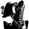 RVS Ear Cuff Oorbel Natuurstenen en Kristallen Handgemaakt door esde2
