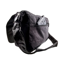 Zwarte Schoudertas - Waterafstotende Crossbody Tas met Klepsluiting