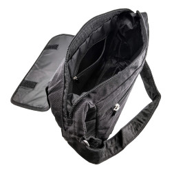 Zwarte Schoudertas - Waterafstotende Crossbody Tas met Klepsluiting