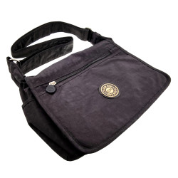 Zwarte Schoudertas - Waterafstotende Crossbody Tas met Klepsluiting