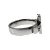 Gepolijst RVS - Stijlvolle Dames Ring met Kruis en Zirkonia Stenen