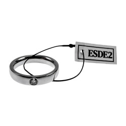 Unisex Gepolijst RVS Ring met Zirkonia - Verlovingsring - 4 mm Breed