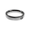 Unisex Gepolijst RVS Ring met Zirkonia - Verlovingsring - 4 mm Breed
