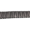 Zwarte Leren Wikkelarmband met Driehoek Studs Verstelbaar 14 en 18 cm