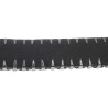 Zwarte Leren Wikkelarmband met Driehoek Studs Verstelbaar 14 en 18 cm