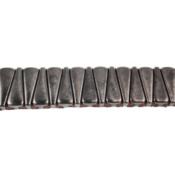 Tanbruine Leren Wikkelarmband met Studs  - Verstelbaar 14 en 18 cm