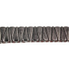Tanbruine Leren Wikkelarmband met Studs  - Verstelbaar 14 en 18 cm