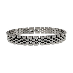 RVS Armband met Horlogeschakels en Kliksluiting - Polsomtrek 19 cm