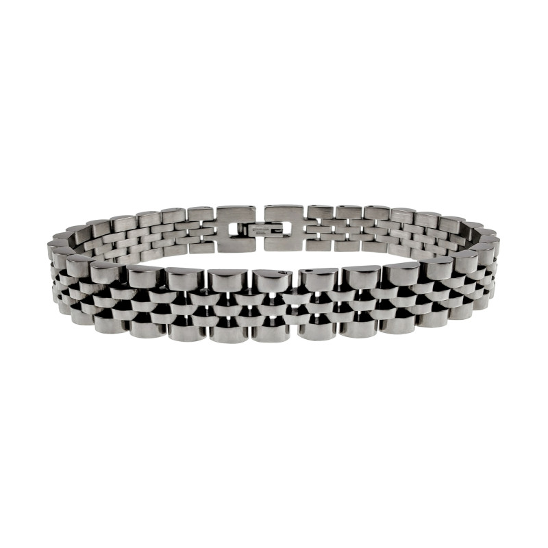 RVS Armband met Horlogeschakels en Kliksluiting - Polsomtrek 19 cm
