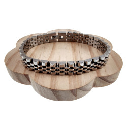 RVS Armband met Horlogeschakels en Kliksluiting - Polsomtrek 19 cm