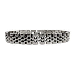 RVS Armband met Horlogeschakels en Kliksluiting - Polsomtrek 19 cm