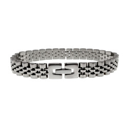 RVS Armband met Horlogeschakels en Kliksluiting - Polsomtrek 19 cm
