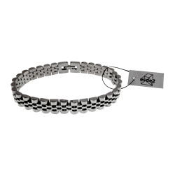 RVS Armband met Horlogeschakels en Kliksluiting - Polsomtrek 19 cm