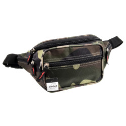 Groen Camouflage Heuptas met 6 Vakken - Unisex - Festival Tasjes