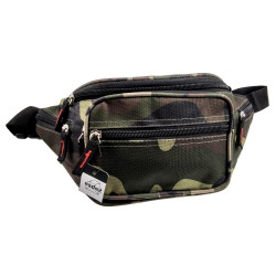 Groen Camouflage Heuptas met 6 Vakken - Unisex - Festival Tasjes