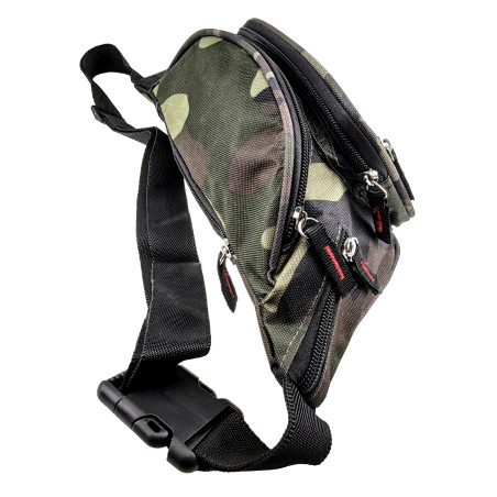 Groen Camouflage Heuptas met 6 Vakken - Unisex - Festival Tasjes