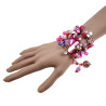 Gehaakte Damesketting in Roze en Paars - Lengte 185 cm