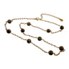 Damesketting met Unakiet Natuursteen en Goudkleurig RVS - 45-50 cm