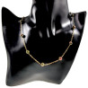 Damesketting met Unakiet Natuursteen en Goudkleurig RVS - 45-50 cm