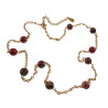 Dames Verguld RVS Ketting met Amerikaanse Natuursteen - 45-50 cm