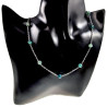 Dames RVS Ketting met Groene Drakenaderagaat - Verstelbaar 45-50 cm