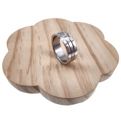 Unisex Ring met rRechthoekige Zirkonia - Gepolijst en Matte RVS