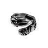 Herenring Biker Stijl met Schedels en Klauwdesign - Gepolijste RVS