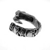 Herenring Biker Stijl met Schedels en Klauwdesign - Gepolijste RVS