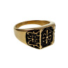 Klassieke Heren Zegelring met Fleur-de-lis Design - Verguld RVS