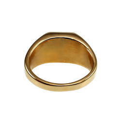 Klassieke Heren Zegelring met Fleur-de-lis Design - Verguld RVS